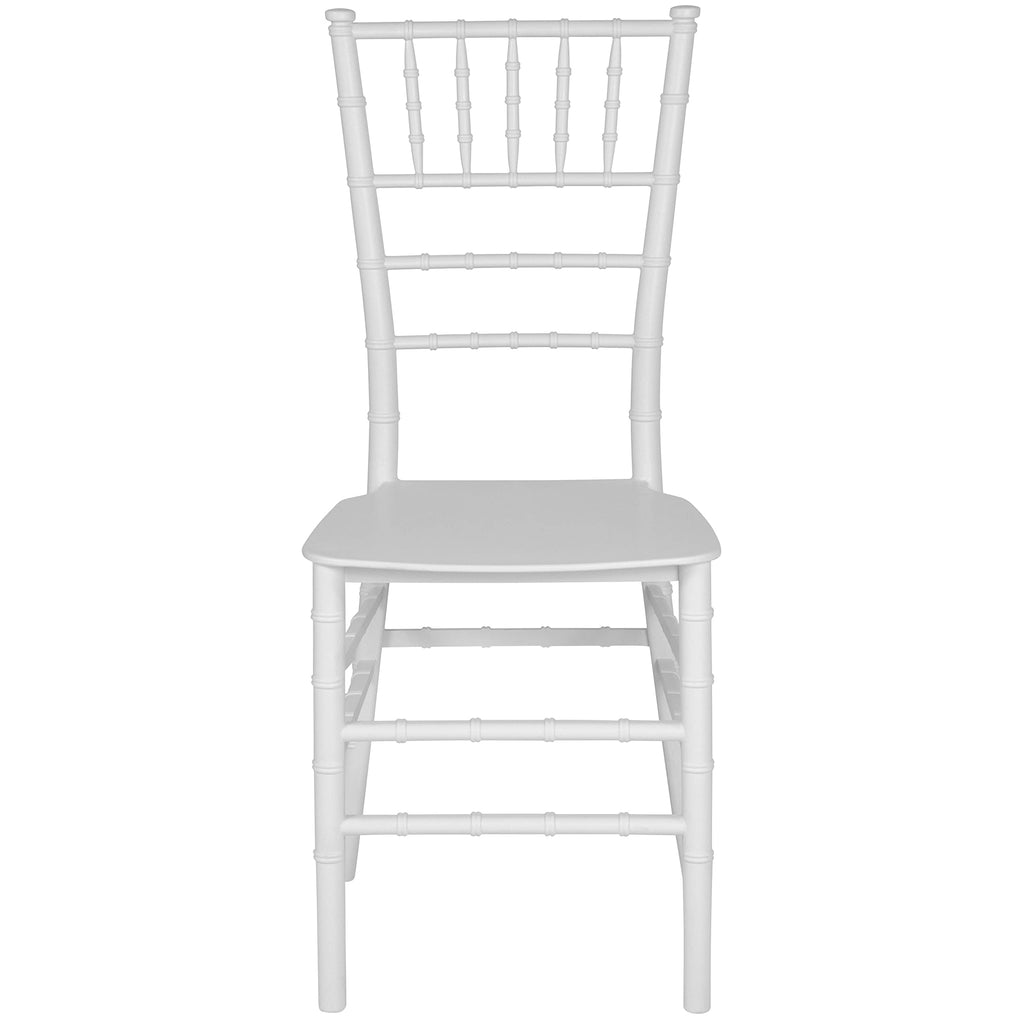 Flash Furniture HERCULES Series White Resin Stacking Chiavari Chair