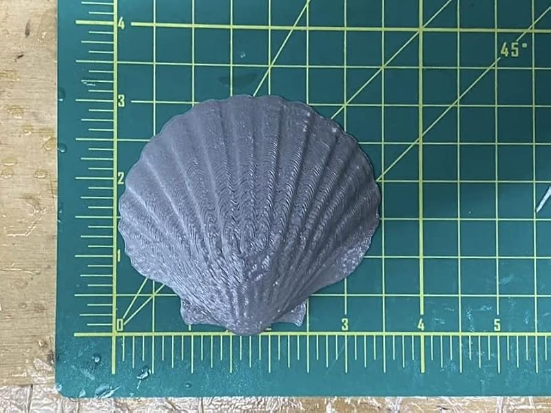 Handmade Silver Seashells Toilet Decor - 3D Printed