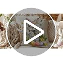 Easter Bunny Floral Pillow Cover 18x18 Inch - Holiday Decor