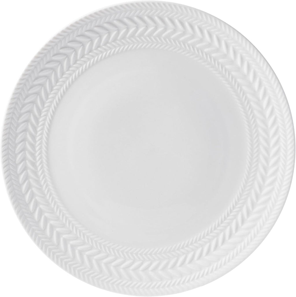 Pfaltzgraff Josephine 24-Piece Dinnerware Set - Elegant Porcelain Dish Set for 8 | Embossed Basket Weave Design, White