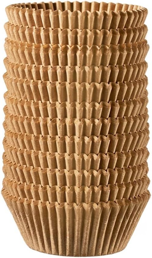 Gusto Kraft Cupcake Liners - 500Pcs Food Grade & Grease-Proof Baking Cups for Muffins & More