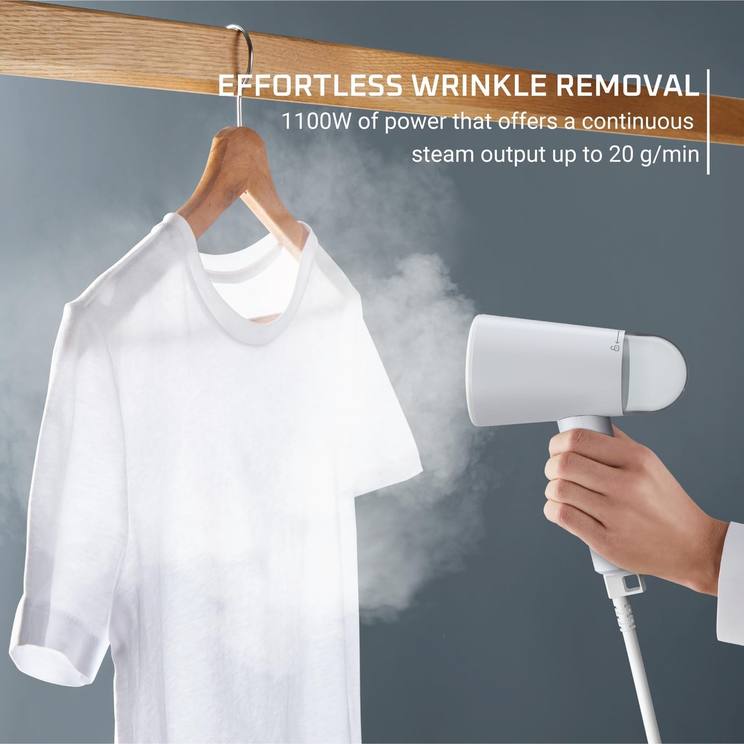 Rowenta Mini Travel Steamer - Portable Handheld Clothes Steamer with 2.3 Oz Tank, 1100 Watts, Green