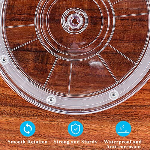Jersvimc 4 Inch Transparent Acrylic Turntable Platter - 2 Pcs