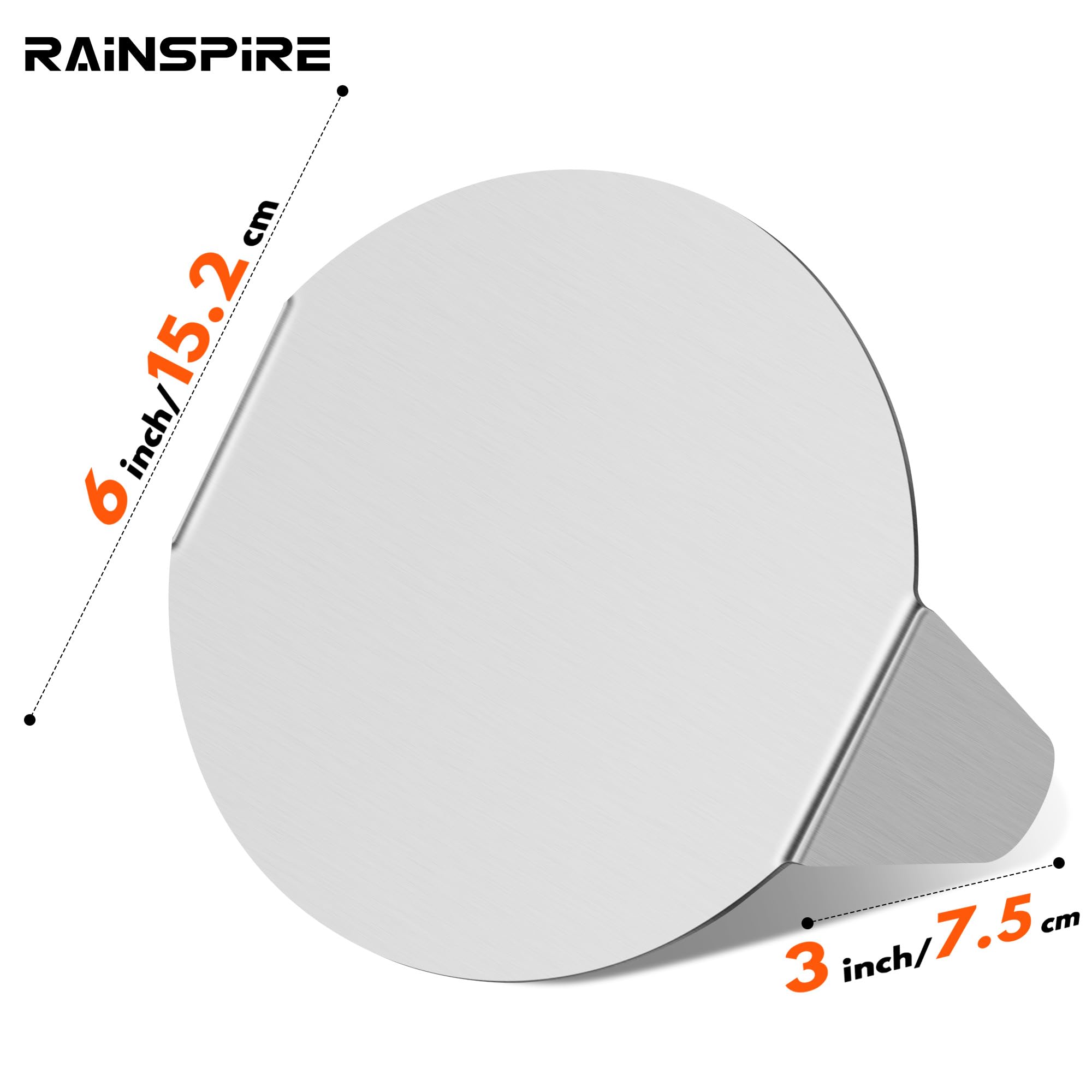 Rainspire Upgraded 304 Stainless Steel Smash Burger Press 5.5 inch Burger Smasher Hamburger Smasher Tool for Griddle, Perfect for BBQ Grill Cooking Gifts for Chef, Silver (6 inch)