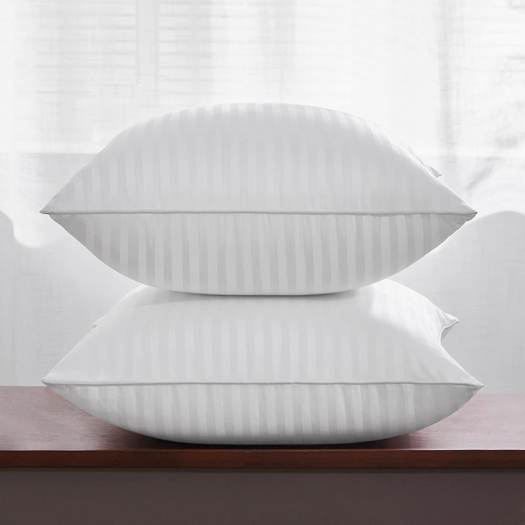 Oubonun Throw Pillow Inserts - Firm & Fluffy Decorative Cushions for Couch & Bed | 18x18 Inches, White, Pack of 2