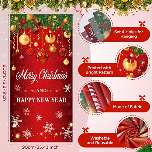 Large Christmas Door Cover Banner - Merry Christmas Decor 73x36in