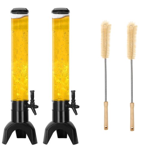 2PCS 3L Mimosa Tower Dispenser, 100 oz/3.2 qt Gravity Beverage Dispenser for Parties Bars Pubs Restaurants
