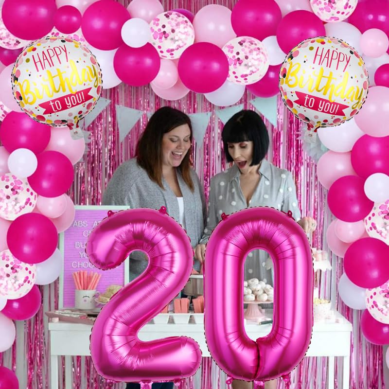 18th Birthday Party Decorations Rose Red Balloon Set 16 Pcs