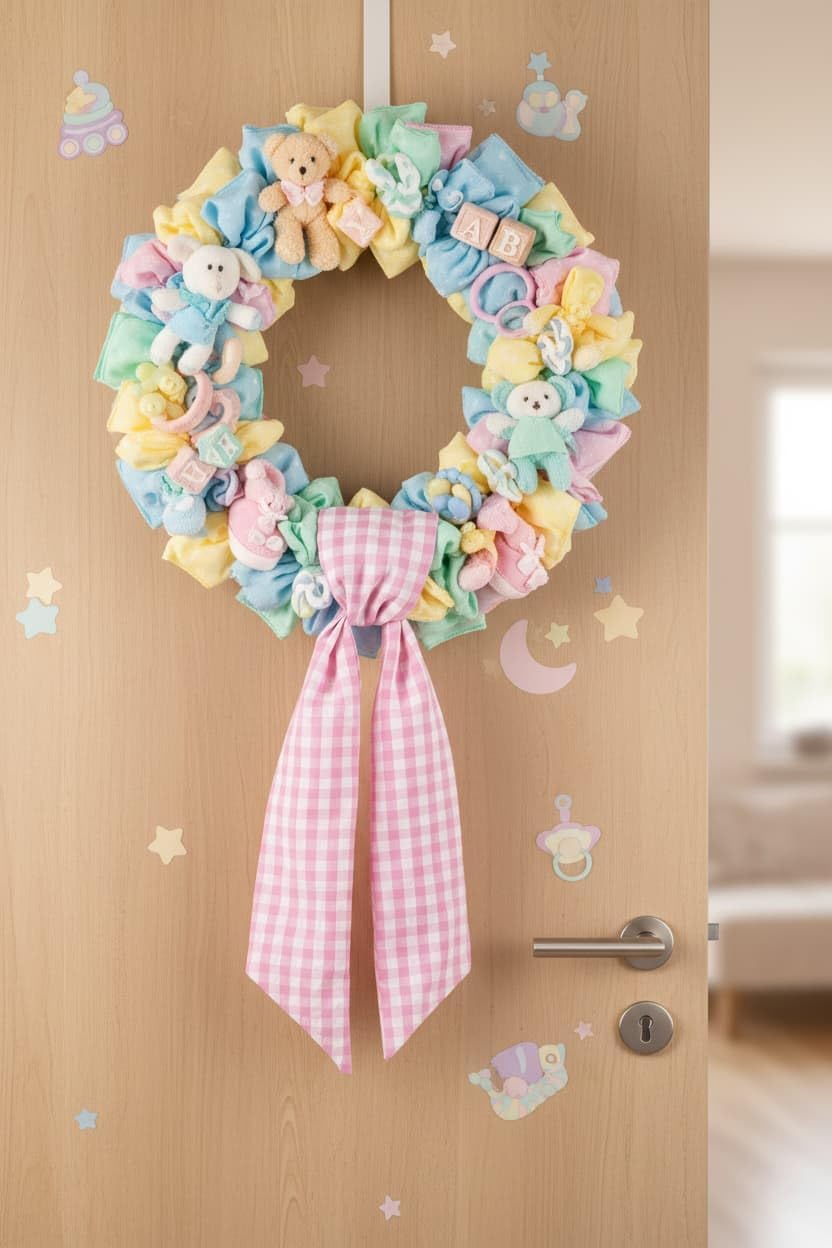 Regine Switzerland Pink Plaid Wreath Sash - Versatile Front Door Decoration for Weddings & Holidays