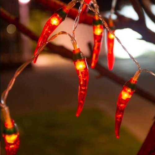 Dreamworth Red Chili String Lights,10ft 20 LED Chili String Lights Battery Operated Fairy Lights for Wedding, Chinese New Year,Spring Festival,Party Decoration,Christmas