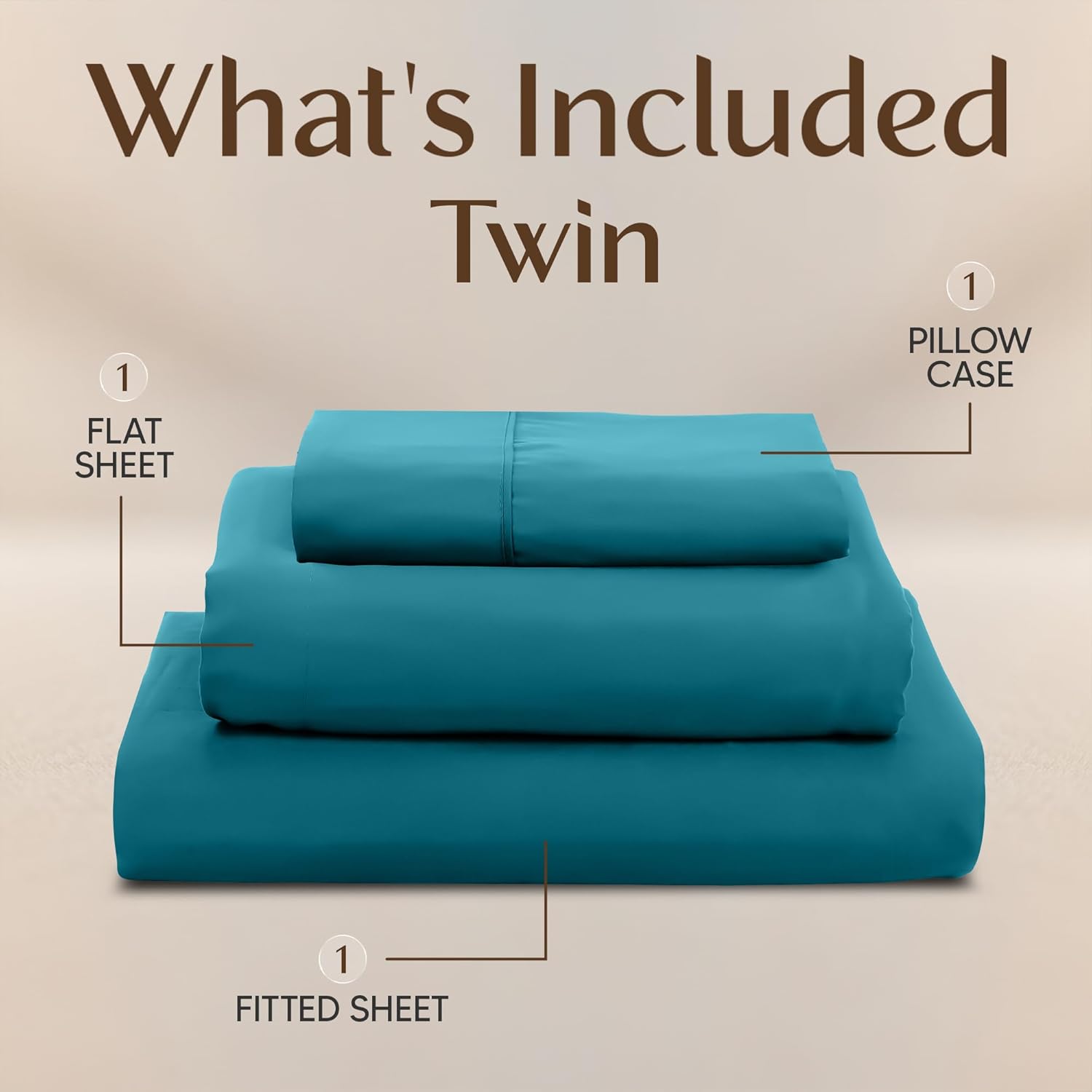 Utopia Bedding Twin Sheet Set - Soft & Breathable 3-Piece Microfiber Bed Sheets | Denim Blue