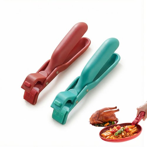 2PCS 2026 New Upgrade Multi-Purpose Anti-Scald Bowl Clip Set – Silicone Non-Slip Heat Insulation Gripper, Hot Bowl/Dish/Plate/Pan Tongs for Microwave Oven, Kitchen Utensil