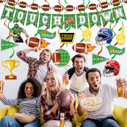 34Pcs Football Party Decorations Set for Game Day Celebrations