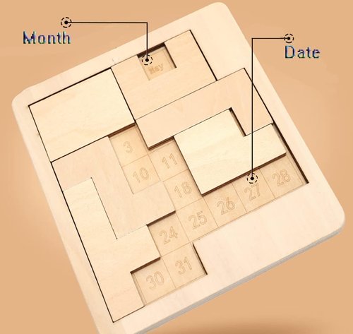 Daily Calendar Puzzle - 365+ Logic Challenges for Adults | Wooden Office Puzzles (3 Pack)