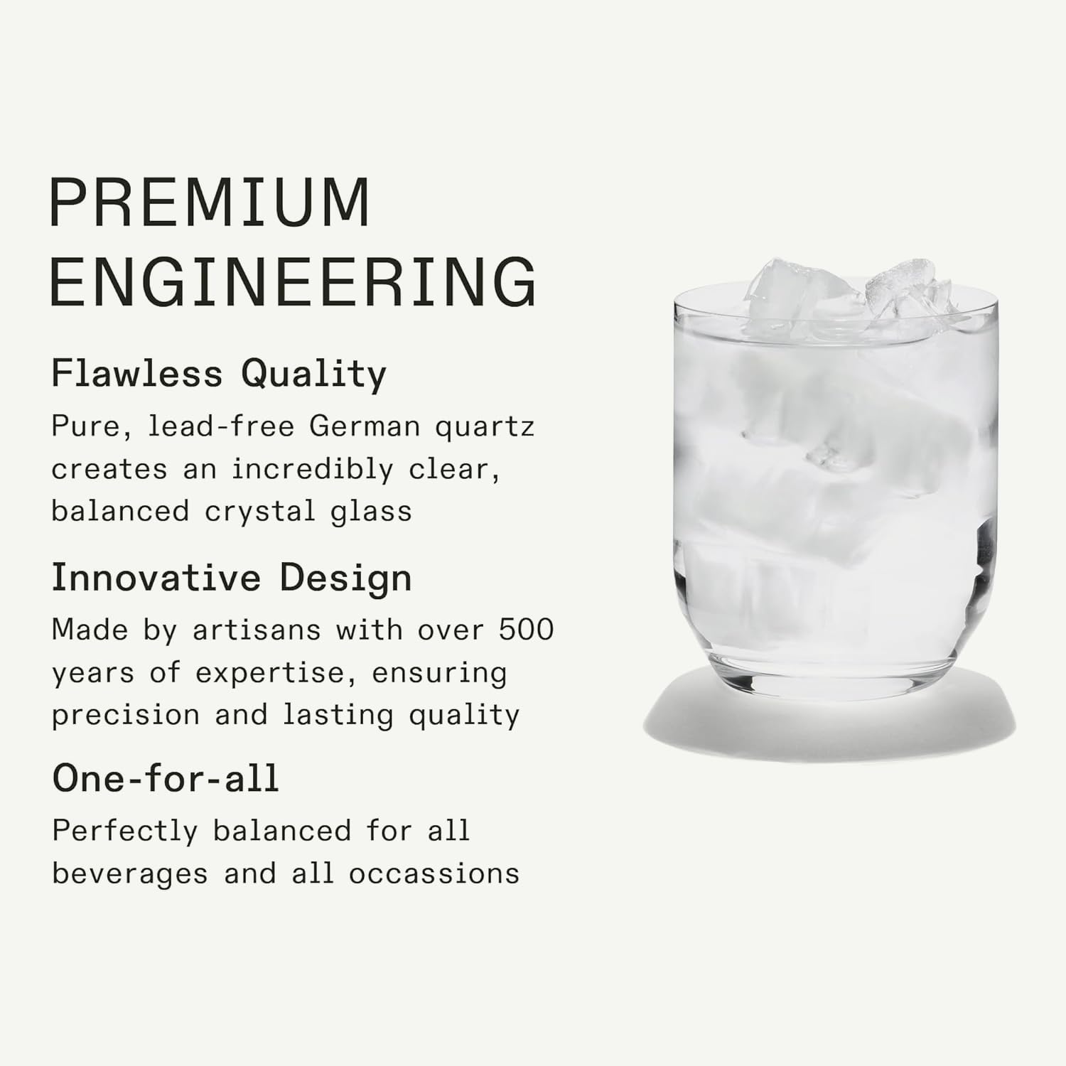 Made In Cookware | Drinking Glasses | 15 oz | Set of 4 | Made of Ultra-Durable Crystal | Crafted in Germany