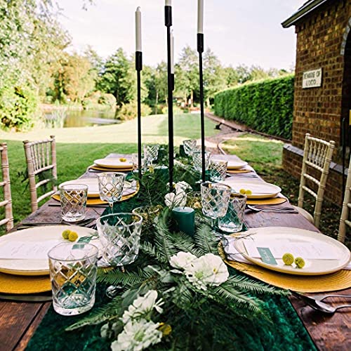 Velvet Table Runner Emerald Green 29x120 Inches - Soft Fabric Wedding Party Decor - Variation of THIS listing