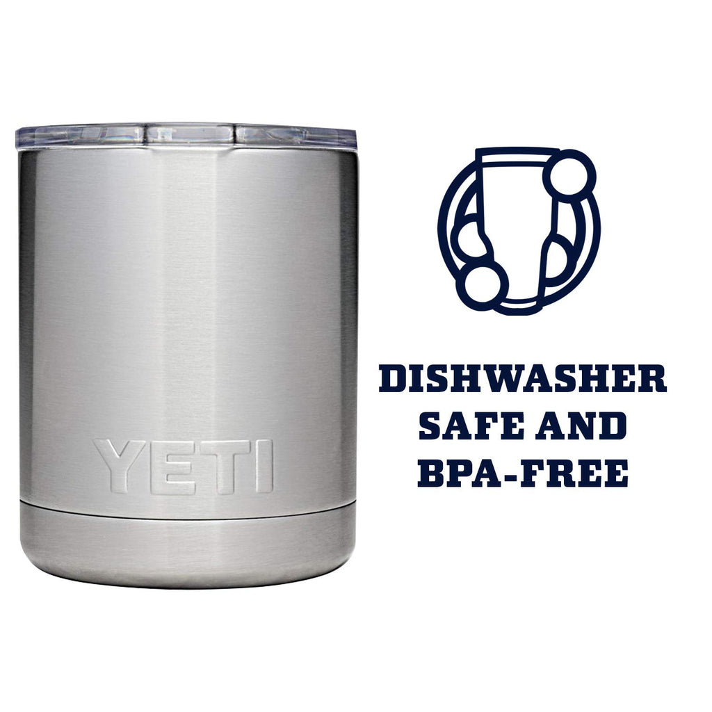 YETI Rambler 10 oz Lowball, Vacuum Insulated, Stainless Steel with MagSlider Lid, Stainless