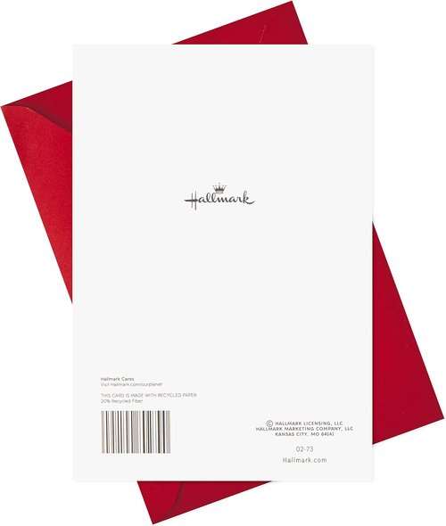 Hallmark Christmas Card - Thinking of You Design with Snowflakes | Perfect for Holiday Greetings