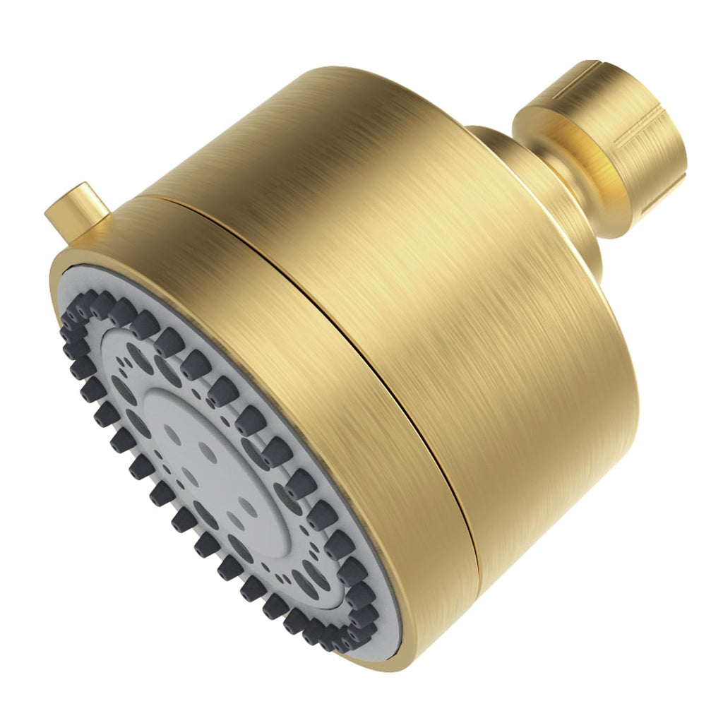Kingston Brass KX8757 Vilbosch 3" Round 5-Function ABS Shower Head, Brushed Brass