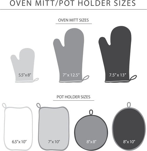 KitchenAid Two-Tone Oven Mitt Set - Contour Silver & Matte Black | 5.75" x 13" for Superior Heat Protection