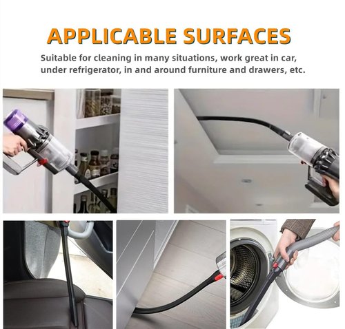 JEDELEOS Flexible Crevice Tool for Dyson V7 V8 V10 V11 V12 V15 V15s Gen 5 Vacuum Cleaner, 22 Inch Dryer Lint Attachment Kit for Corners and Gaps Cleaning