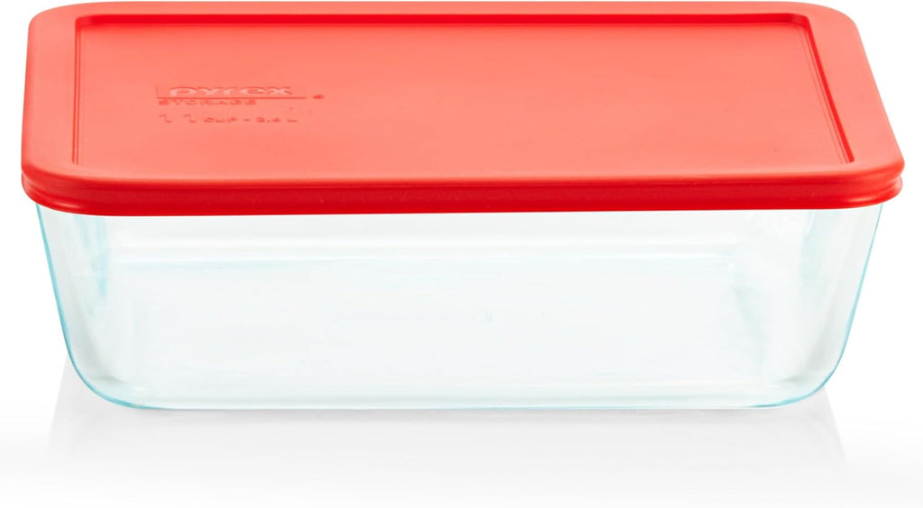Pyrex Simply Store Glass Food Storage Container - 11 Cup | BPA-Free Lids, Freezer & Microwave Safe