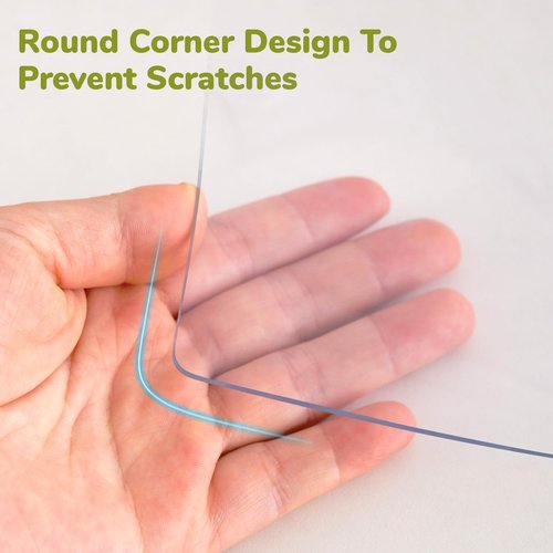 Eisdroma 42 x 78 Inch Clear Table Cover Protector, Clear Table Protector for Dining Room Table, 1.5mm Plastic Table Cover, Waterproof Table Pad for Kitchen, Office