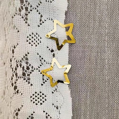 Jinshining 20 Pcs Gold Star Hair Clips Metal Snap Hair Barrettes