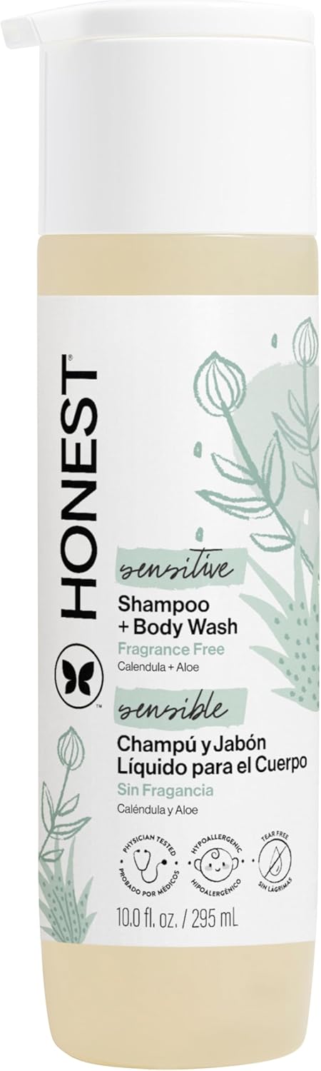 The Honest Company 2-in-1 Baby Shampoo & Body Wash - Fragrance-Free, Tear-Free, 10 fl oz