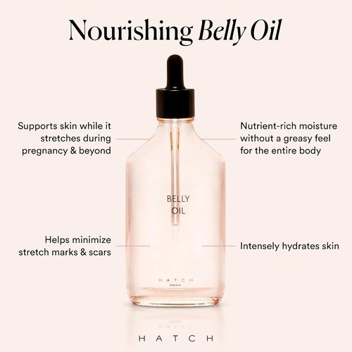 HATCH Belly Oil - Pregnancy & Postpartum Skincare for Stretch Marks | Quick-Drying, Vegan & Plant-Based, 6.7 Fl Oz