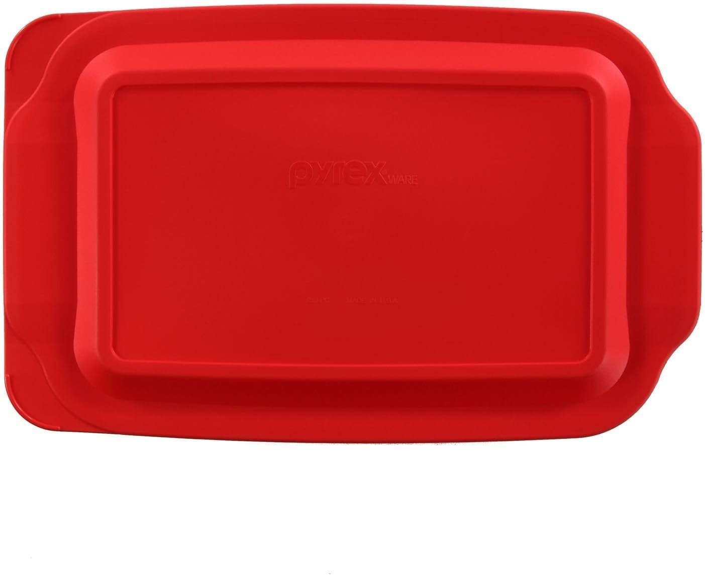 Pyrex 3-Qt Rectangular Glass Baking Dish with Red Food Storage Lid | Ideal for Leftovers & Meal Prep - Made in the USA