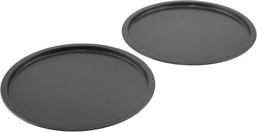 GoodCook Everyday 10-Inch Nonstick Personal Pizza Pans - Scratch-Resistant Steel, Set of 2, Gray