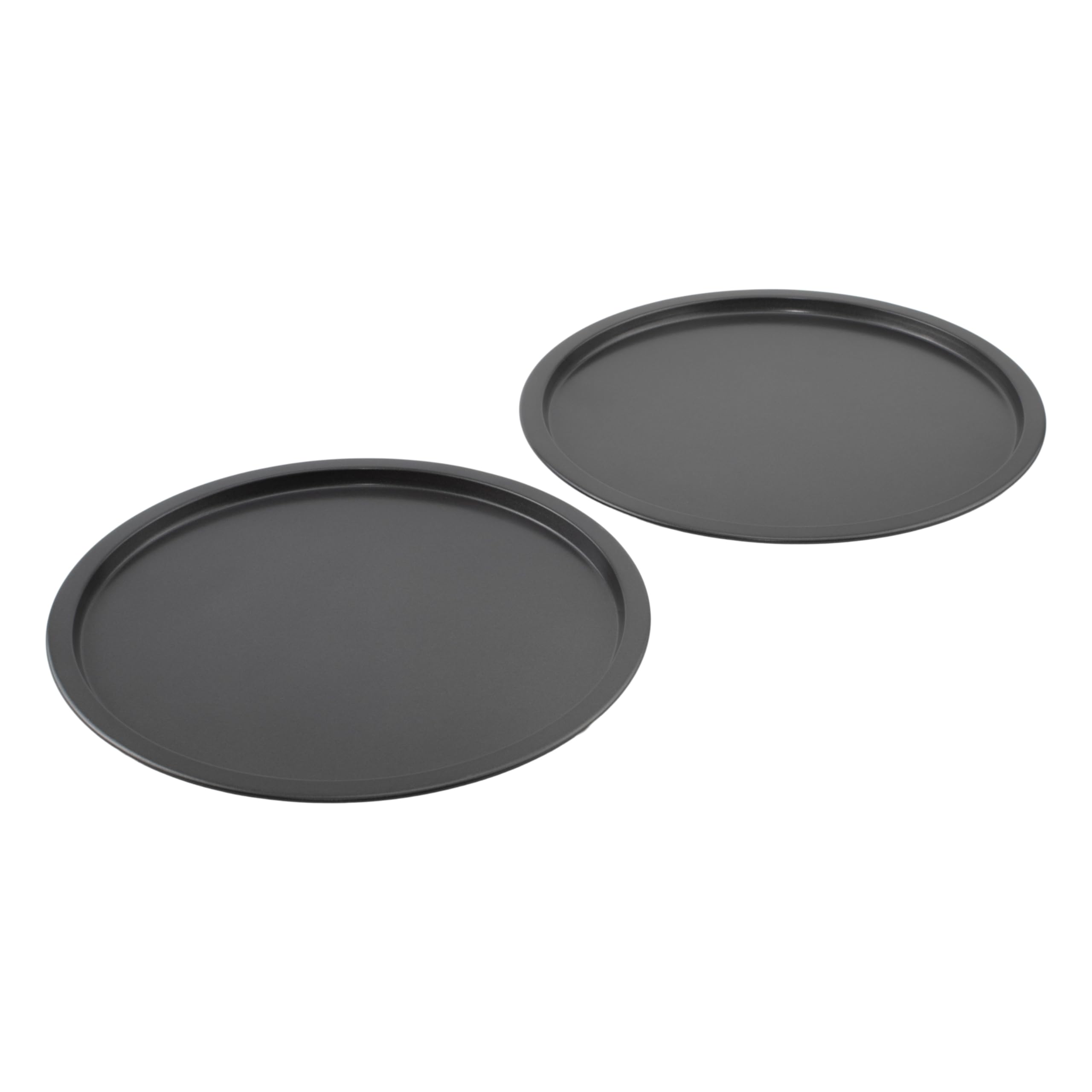 GoodCook Everyday Personal Pizza Pans 10-Inch Nonstick Scratch-Resistant Steel, Set of 2, Gray