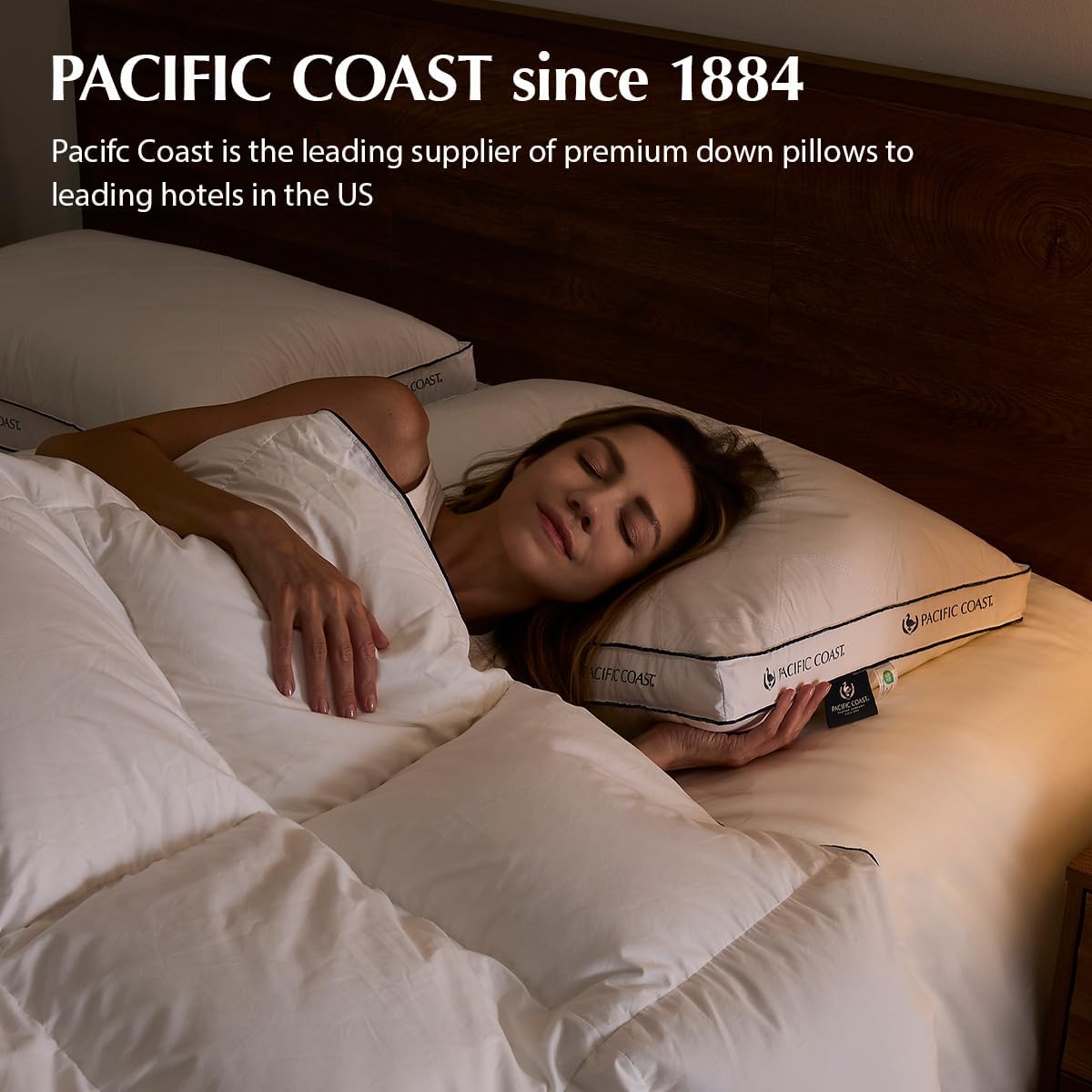 Pacific Coast Gusseted Pillows - Queen Size Set of 2 | Goose Feather & Down for Ultimate Comfort
