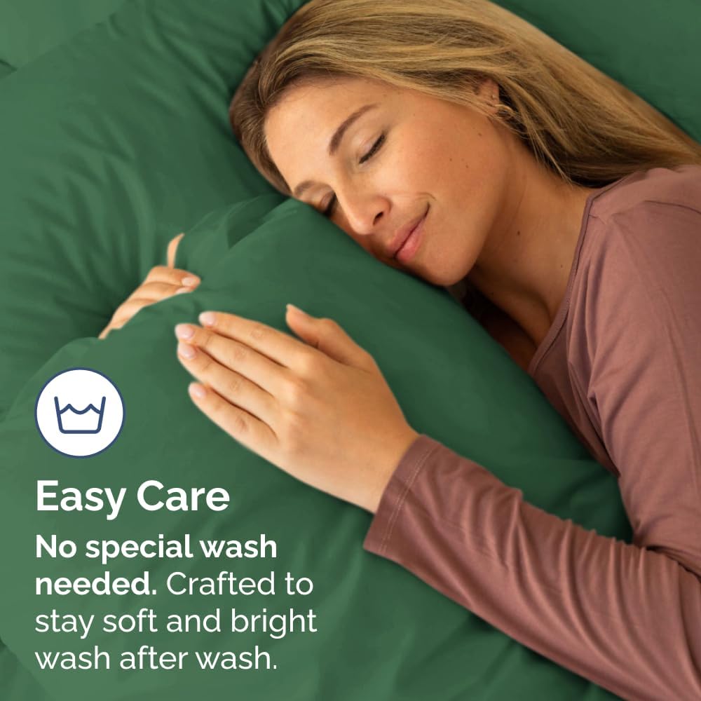 Standard Pillow Cases by [Brand Name] - Ultra-Soft Hotel Quality Covers | Comfy, Wrinkle-Free & Stain Resistant - 2 Piece Set in Emerald Green