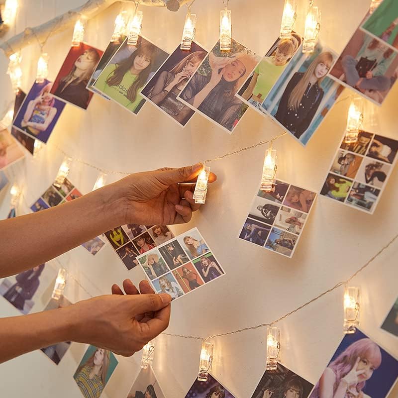 Skiennix 20 LED Photo Clip Starry Lights - Remote-Controlled Fairy Twinkle Lights for Home Decor | Perfect for Christmas, Halloween, and Weddings