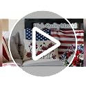 RABUSOFA Patriotic Daisy Throw Pillow Cover, 12x20 Waterproof Linen