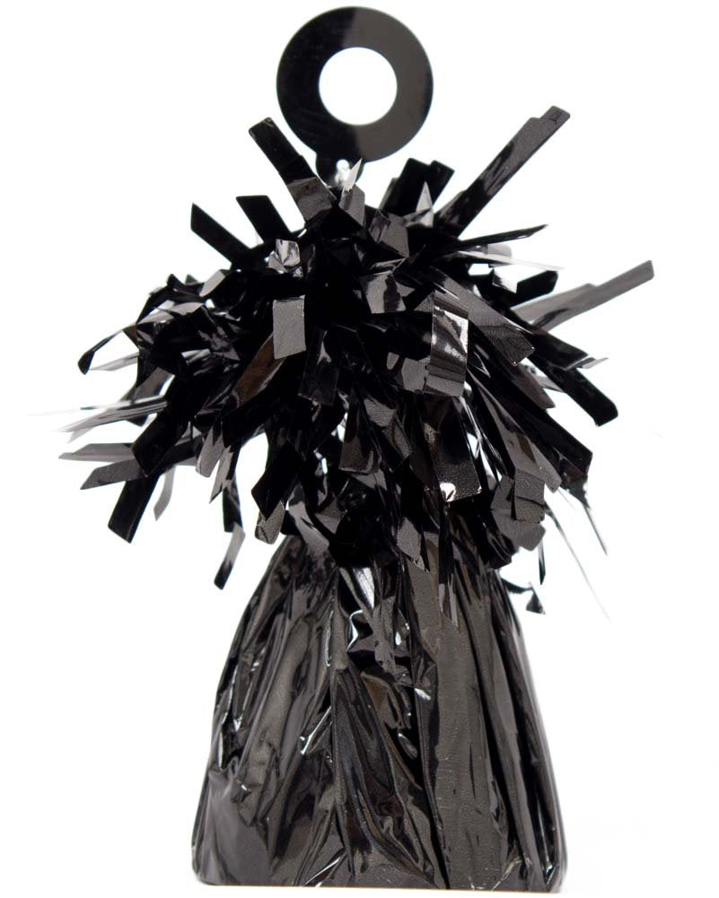 Black Small Foil Balloon Weight - 6 oz (1 Pc) - Vibrant Black Hue Perfect for Stabilizing Party Balloons & Decorations
