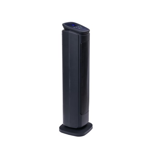 Comfort Zone 30-Inch Oscillating Tower Space Heater with Remote Control – 1500W High Velocity Ceramic Heater for Large Rooms, Digital Thermostat, 12H Timer & ECO Mode, Tip-Over & Overheat Protection
