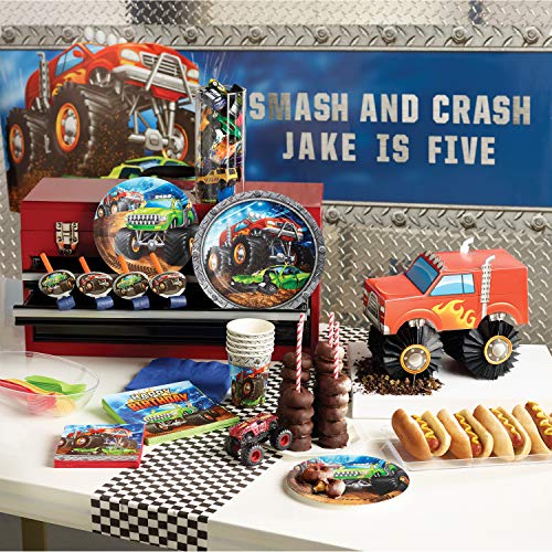 Monster Truck Birthday Banner - 116" x 7" - Creative Converting