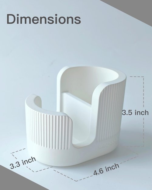 BekPooQ 2-in-1 Diatomite Sponge Holder for Kitchen Sink, Quick-Drying Dish Sponge and Brush Holder, Dish Wand Holder, Diatomite Stone Sink Tray, Ultra Absorbent Sinks Caddy Organizer,White