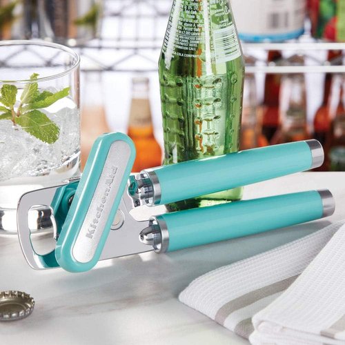 KitchenAid Classic Can Opener - Easy-To-Use Stainless Steel Cutting Wheel | Aqua Sky, Pack of 12