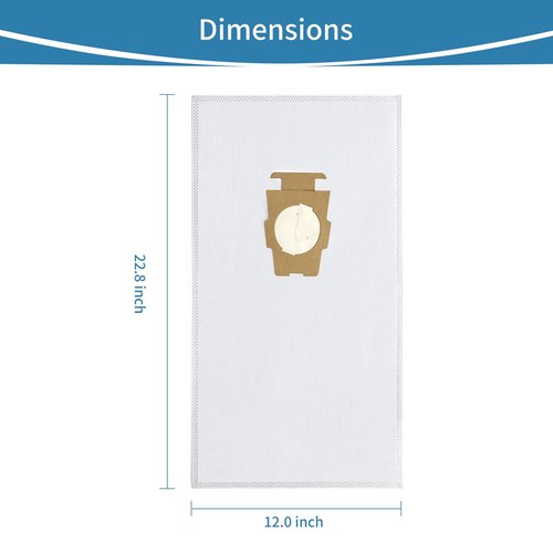 SUNRRA 6 Bags + 2 Belts Vacuum Bags Compatible with Kirby Vacuum Cleaner Bags, Solid Cloth Dust Bag Fit All Kirby Generation & Sentria Models, Part # 205811 204814 204811 Style F