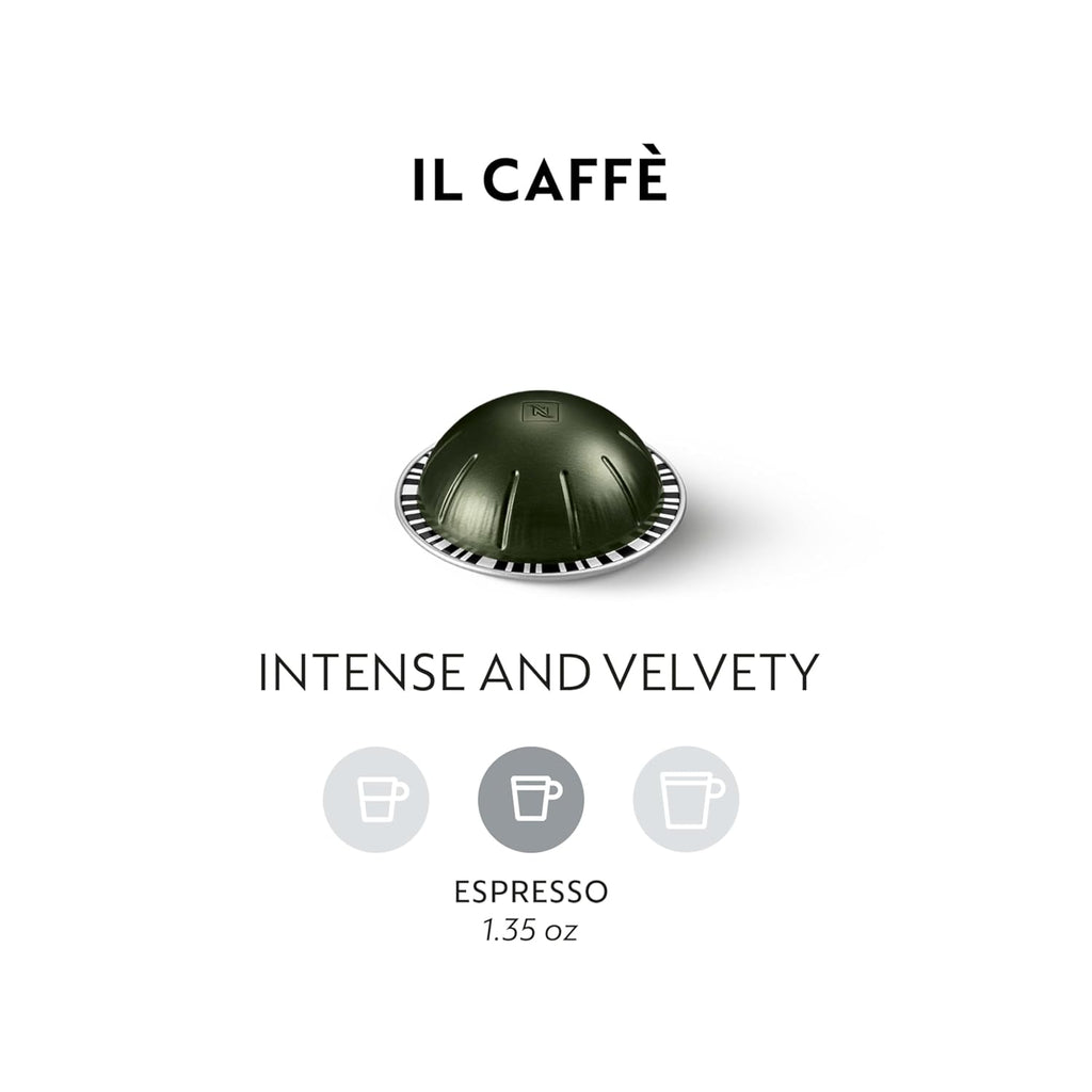 Nespresso Vertuo Espresso Capsules - Il Caffe Flavor, 50-Count Pods for 1.35 oz Brews