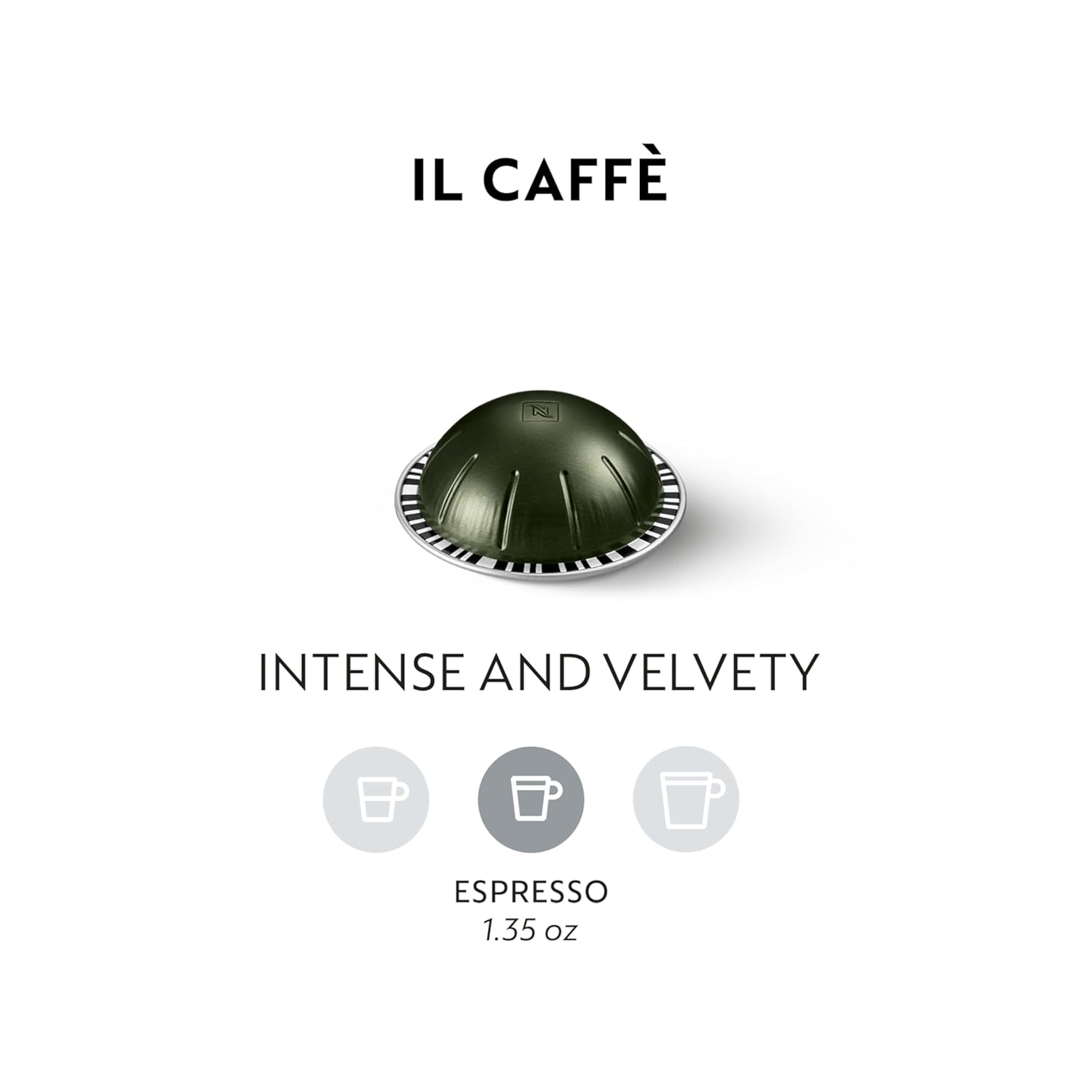 Nespresso Vertuo Espresso Capsules - Il Caffe Flavor, 50-Count Pods for 1.35 oz Brews