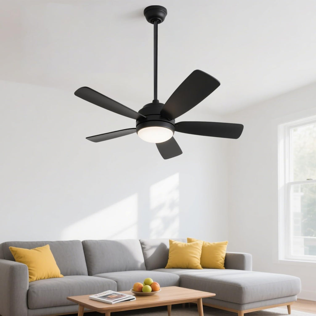 Feylan 36 Inch Ceiling Fan Downrod with UL Wires, Matte Black, 1-Inch Diameter, Unthreaded