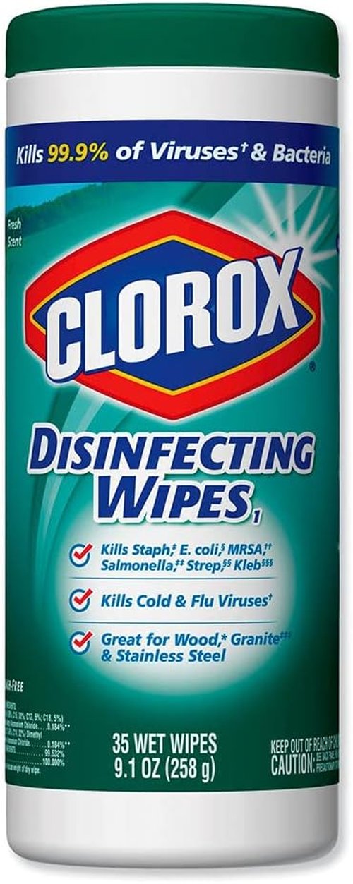 Clorox Disinfecting Wipes - Fresh Scent Canister for Effective Cleaning | 7" x 8" Size