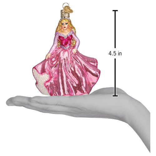 Old World Christmas Princess Glass Blown Ornament for Christmas Tree, Handcrafted Holiday Decoration, Fantasy Collection