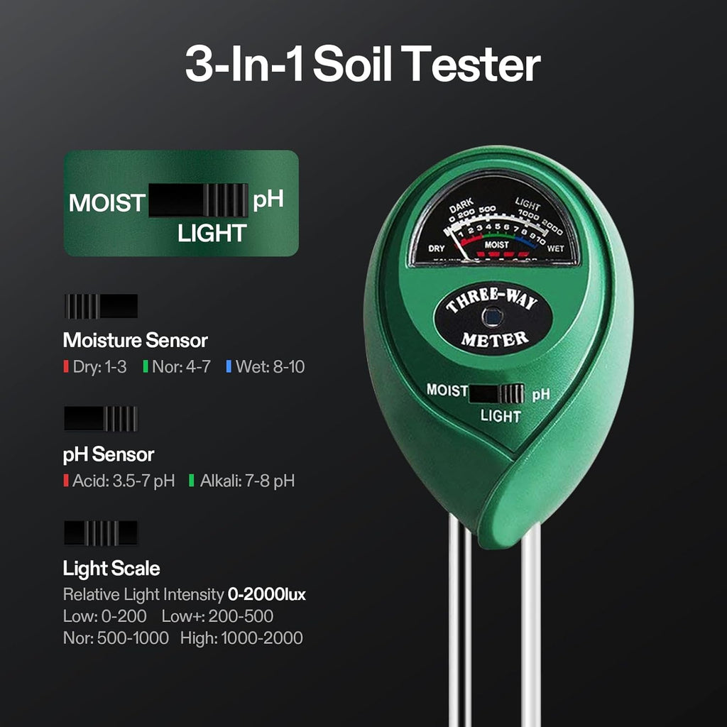 VIVOSUN Digital pH Meter - 3-in-1 TDS, EC & Temperature Tester for Home, Garden & Hydroponics