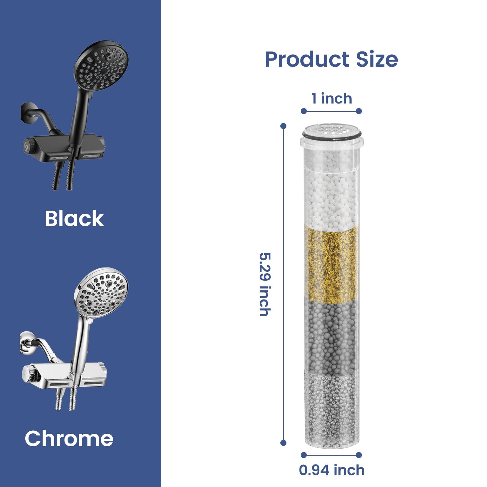 SSJ731/SW9730 Shower Head Filter Replacement Cartridge Compatible with MakeFit Filtered Shower Head with Handheld Combo-SSJ731/SW9730 (4-PACK)